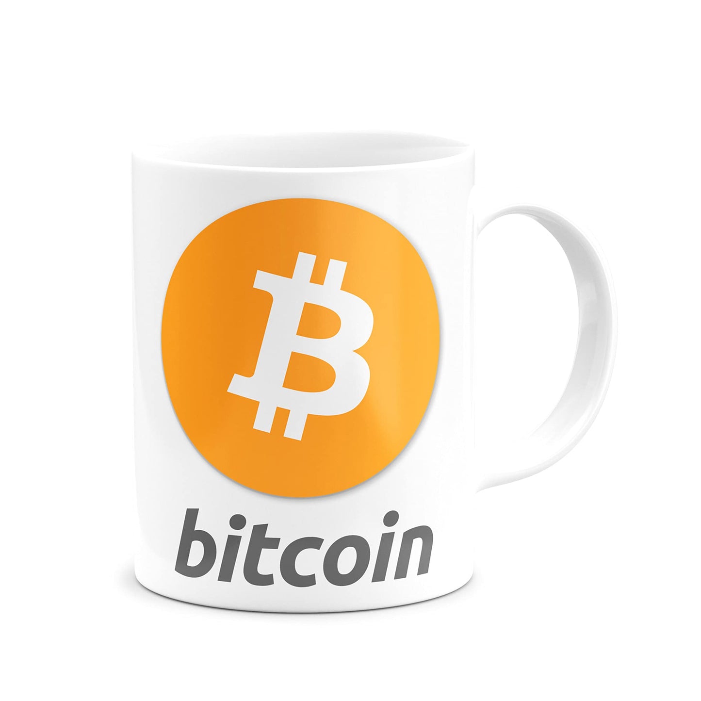 Taza Criptomonedas Bitcoin To The Moon Taza Desayuno, Taza de Café Cerámica Blanca Capacidad 330ml, Regalos Originales (Bitcoin)