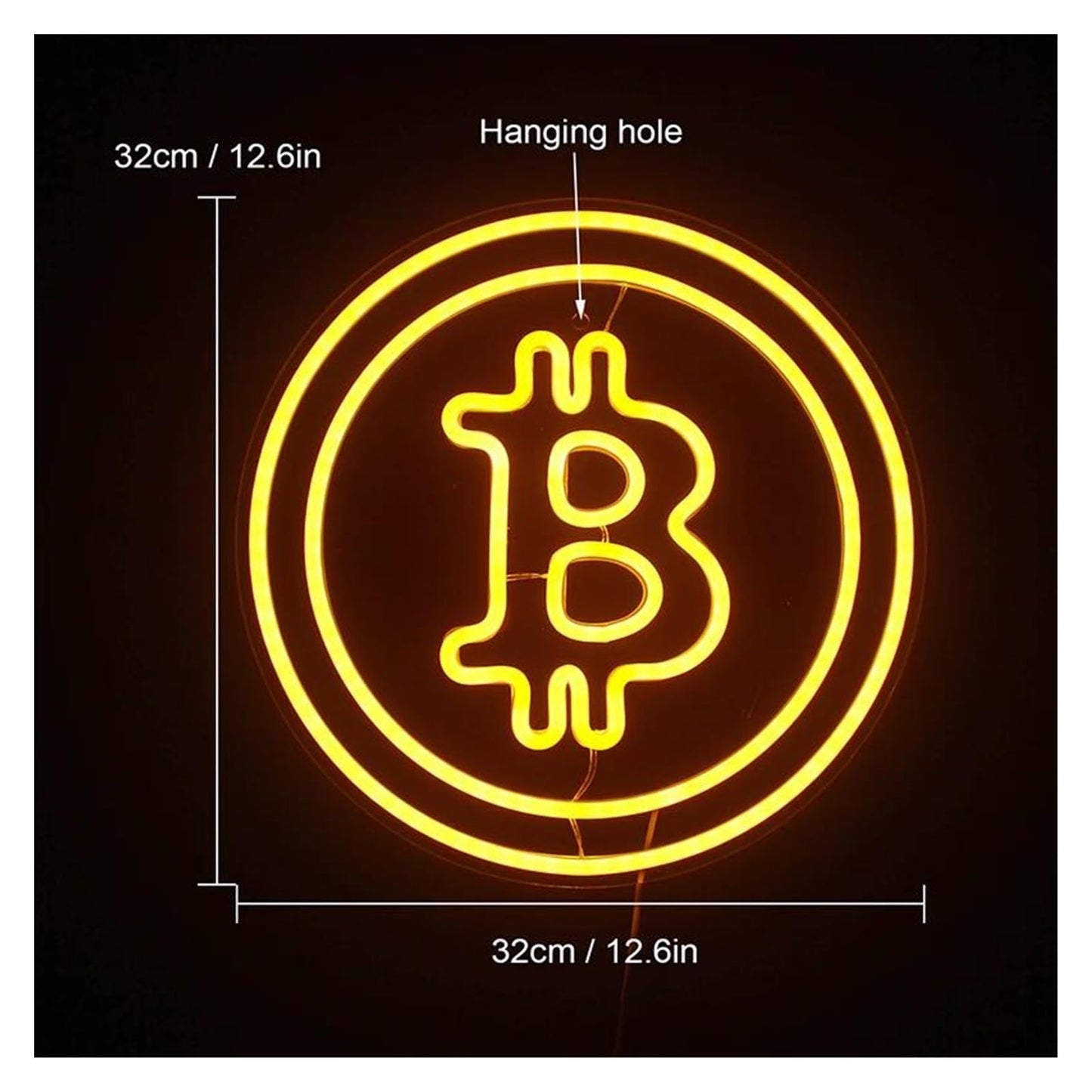 SHOUXI Decoración Lámparas Señales De Luz De Neón LED Bitcoin Bar Restaurante Decoración Tienda Interior Lámpara De Neón Publicidad Comercial Decoración De Pared