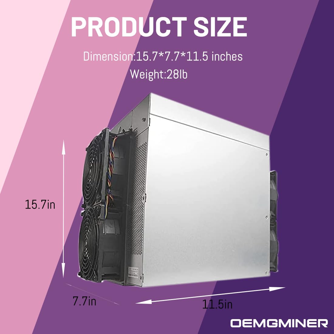 OEMGMINER Antminer S19k Pro 120T 2760W ASIC Bitcoin Miner - Alta eficiencia, incluye fuente de alimentación, en stock (S19k Pro 120T)