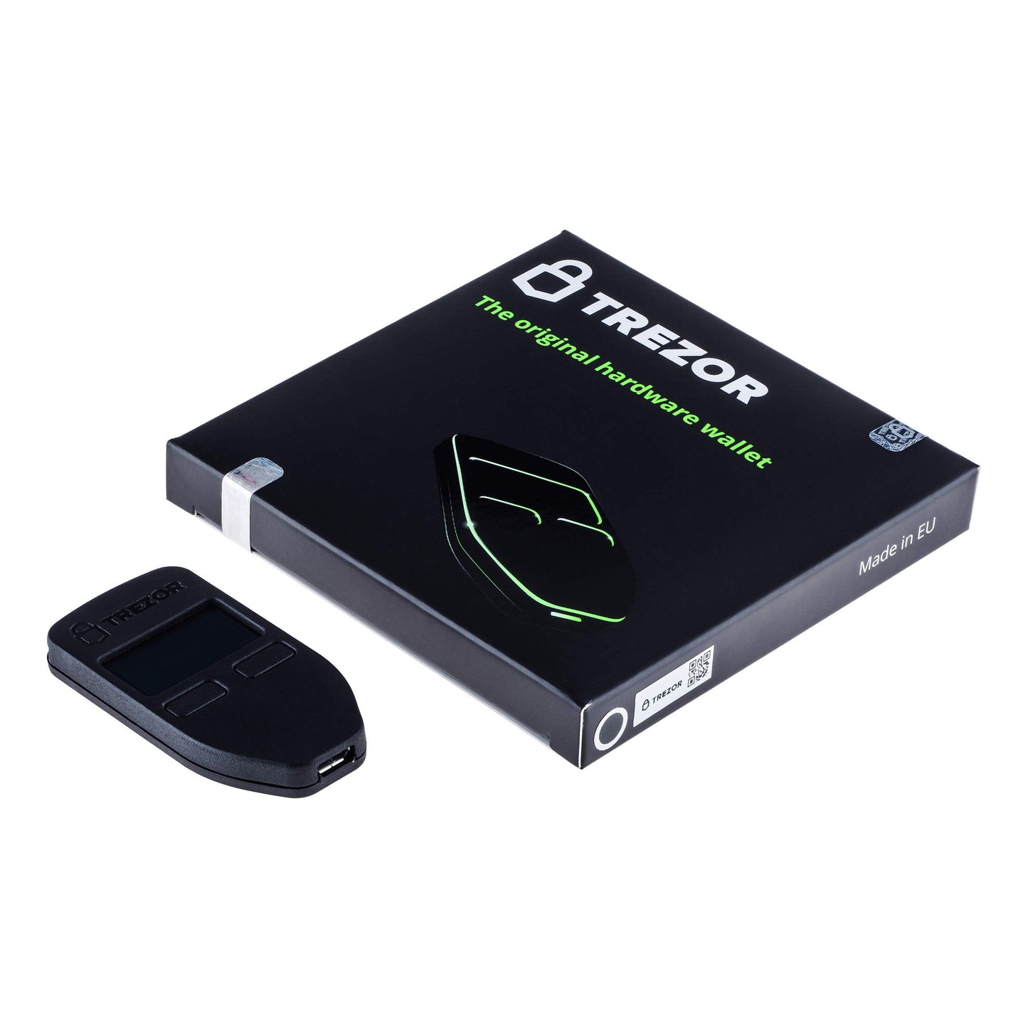 Trezor Model One - La Cartera de Hardware de Criptomonedas Original, Seguridad de Bitcoins, Almacene y Administre Más de 7000 Monedas y Tokens, Configuración Rápida y Sencilla (Negra)