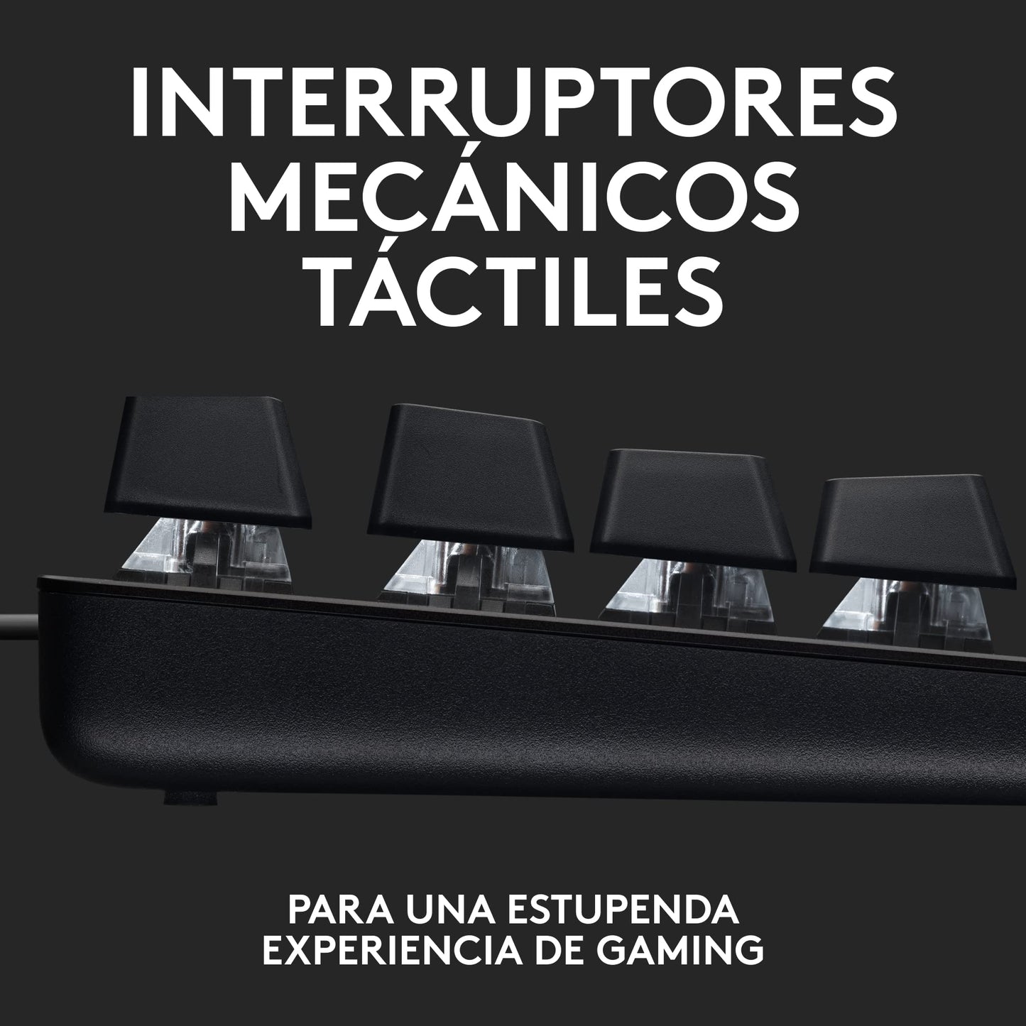 Logitech G413 SE Full-Size Teclado Mecánico para Gaming - Retroiluminado con Interruptores Mecánicos Táctiles, Anti-Ghosting, Compatible con Windows, macOS, Disposición QWERTY Español - Negro