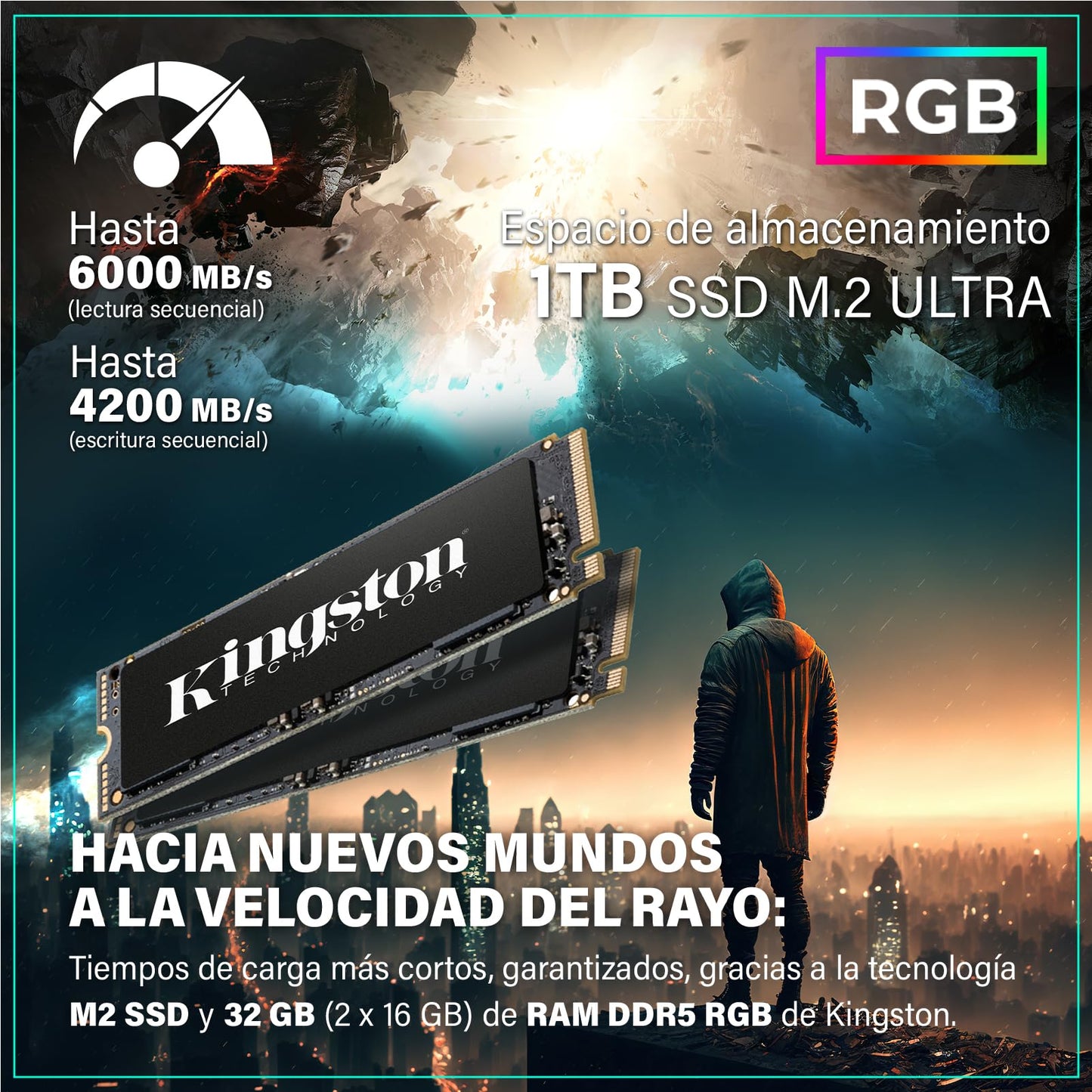 Greed® MK5 - Gaming PC - AMD Ryzen 5 9600X + Nvidia Geforce RTX 5070 12GB - Computadora RGB rápida + Raytracing & 4K - 5,4 GHz - 32 GB RAM DDR5-1TB SSD - WLAN + Win11 Pro