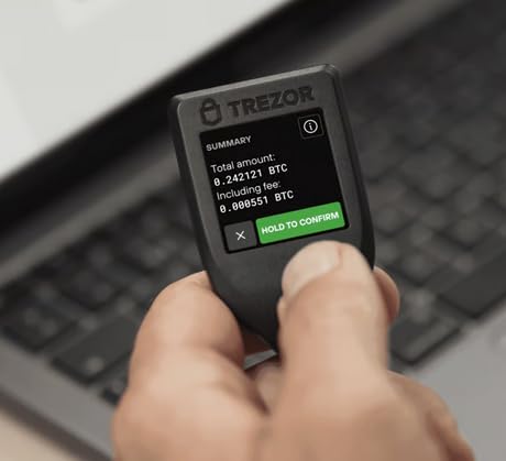 Trezor Model T - Crypto Hardware Wallet con Pantalla Táctil LCD, Protege Bitcoin y Miles de Monedas con Máxima Seguridad