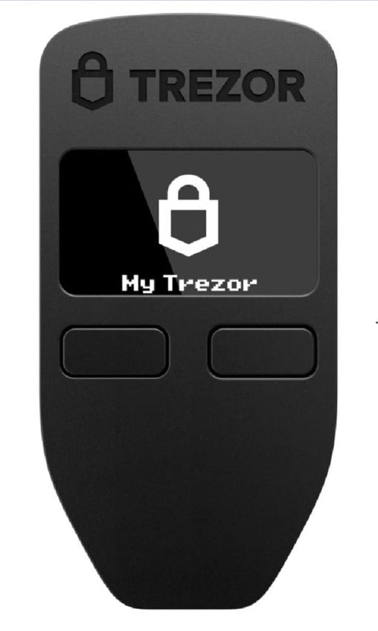 Trezor Model One - La Cartera de Hardware de Criptomonedas Original, Seguridad de Bitcoins, Almacene y Administre Más de 7000 Monedas y Tokens, Configuración Rápida y Sencilla (Negra)