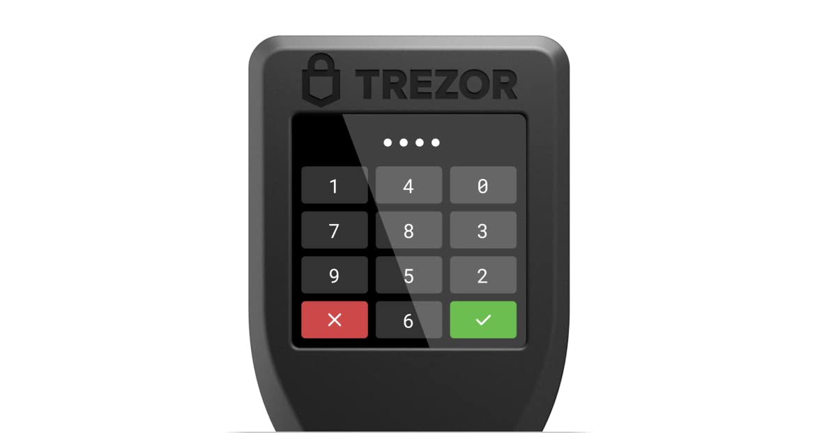Trezor Model T - Crypto Hardware Wallet con Pantalla Táctil LCD, Protege Bitcoin y Miles de Monedas con Máxima Seguridad