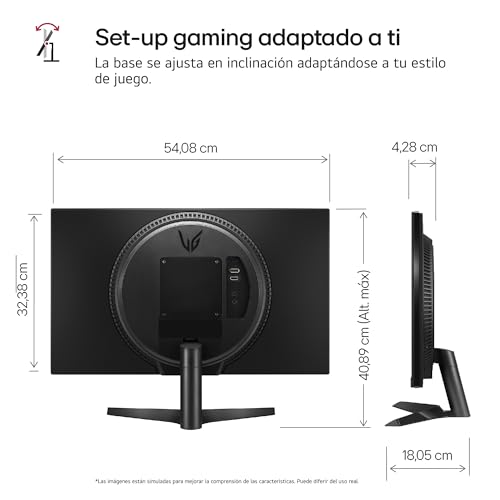 LG 24GS60F B - Monitor Ultragear, 24 Pulgadas, FHD 1080p, 16:9; Panel IPS, 1920x1080, Clasificación E, 180 Hz, 1ms, Negro