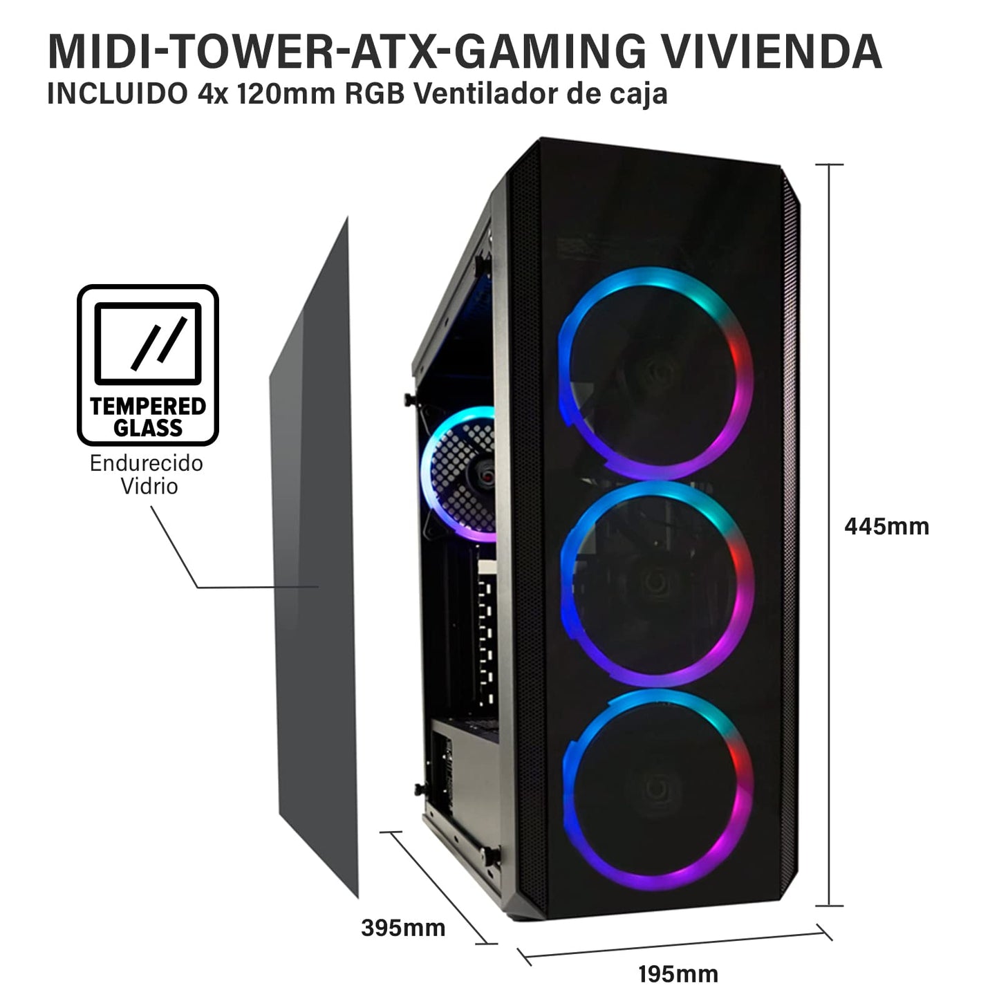 Greed®Mk2 Pro - 4K High End Gaming PC Raytracing - Intel Core i7 13700KF + Nvidia Geforce RTX 5070-5,4 GHz Ultra-rápido RGB + Ordenador de sobremesa - 32 GB DDR4 RAM - 1TB SSD - WLAN + W11 Pro