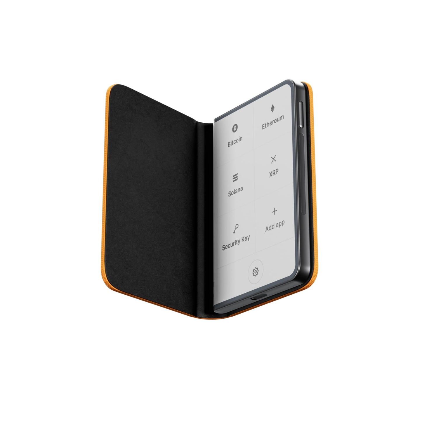 Ledger STAX Magnet Shell - protección para billeteras cripto con Pantalla táctil (Naranja Bitcoin)