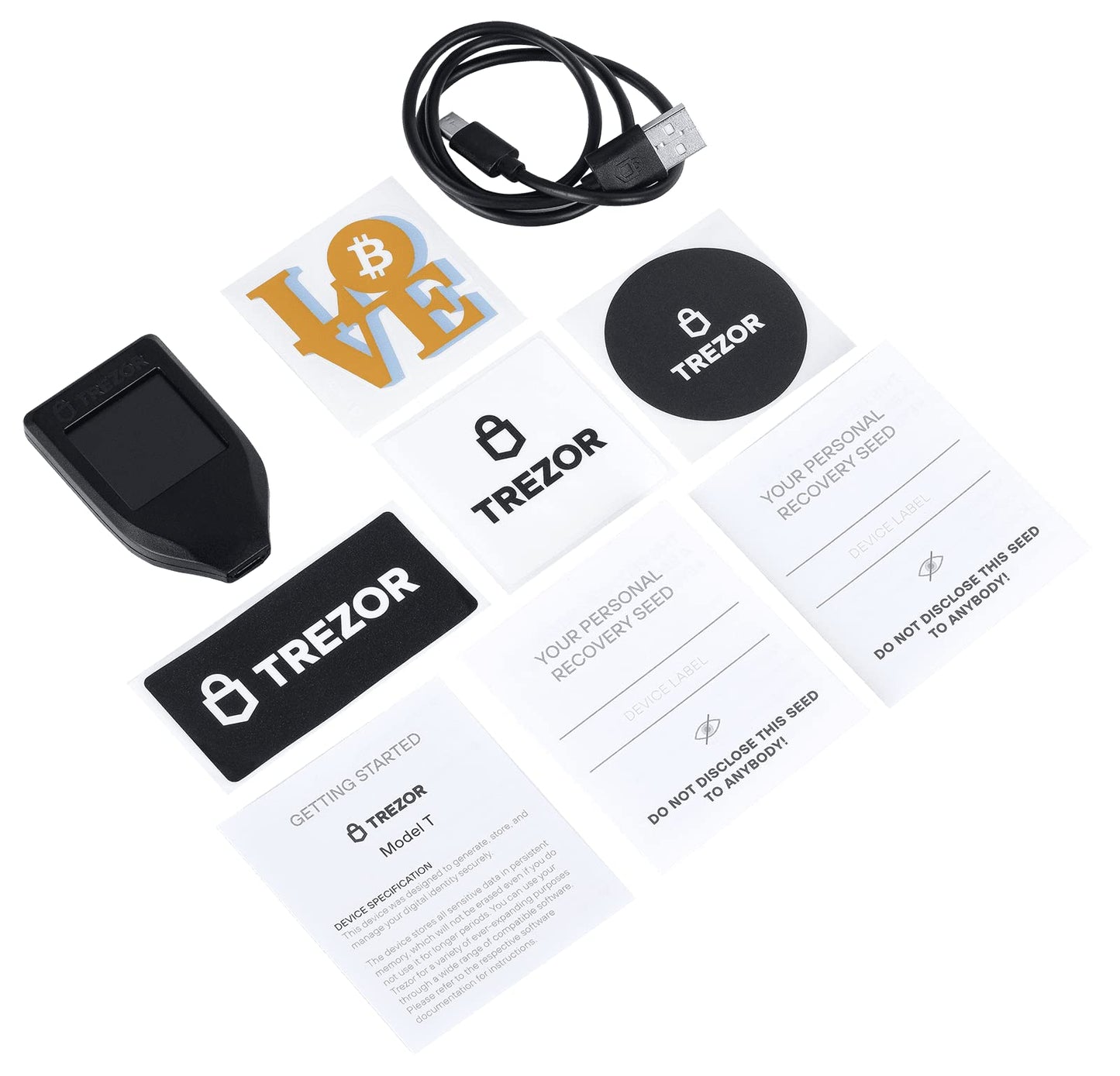 Trezor Model T - Crypto Hardware Wallet con Pantalla Táctil LCD, Protege Bitcoin y Miles de Monedas con Máxima Seguridad