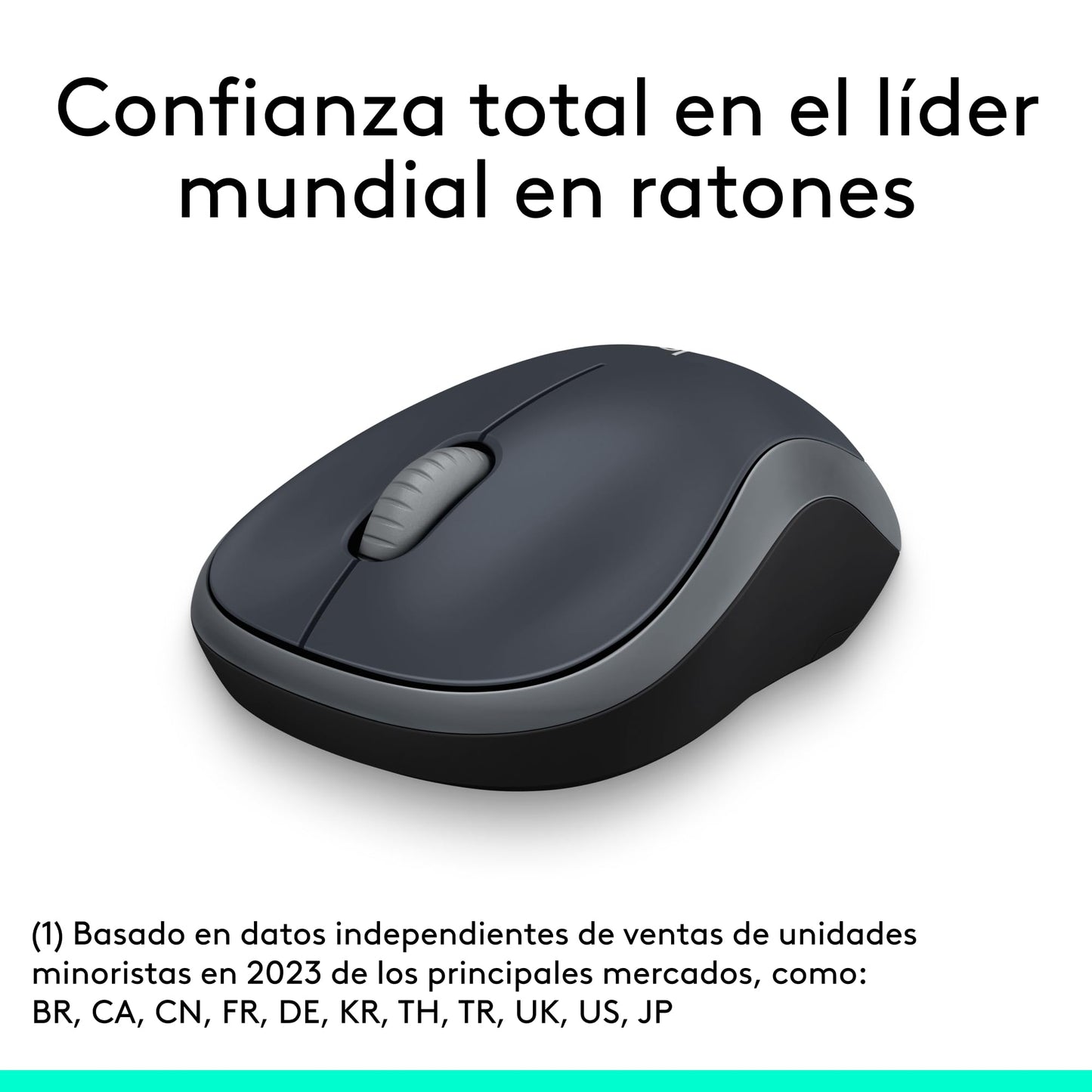 Logitech M185 Ratón Inalámbrico, 2.4GHz con Mini Receptor USB, Batería de 12 Meses, Seguimiento Óptico con Resolución de 1000 dpi, Ambidiestro, Compatible con PC, Mac, Portátil - Gris