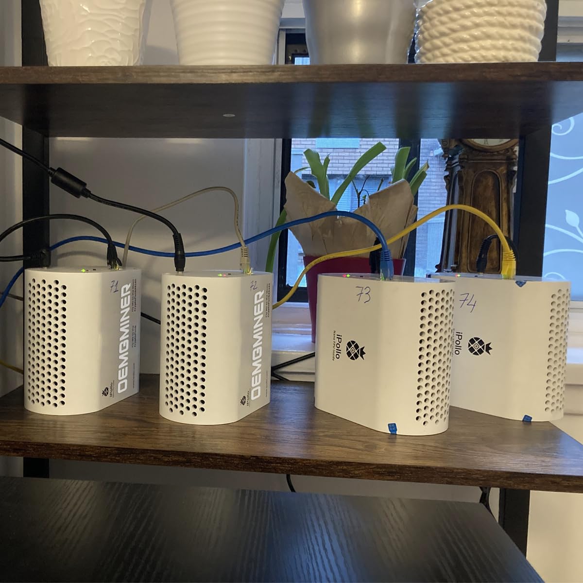 iPollo G1 Mini Minero Asic Miner Crypto Miner 1.2G/s 120W Minero doméstico con fuente de alimentación OEMGMINER