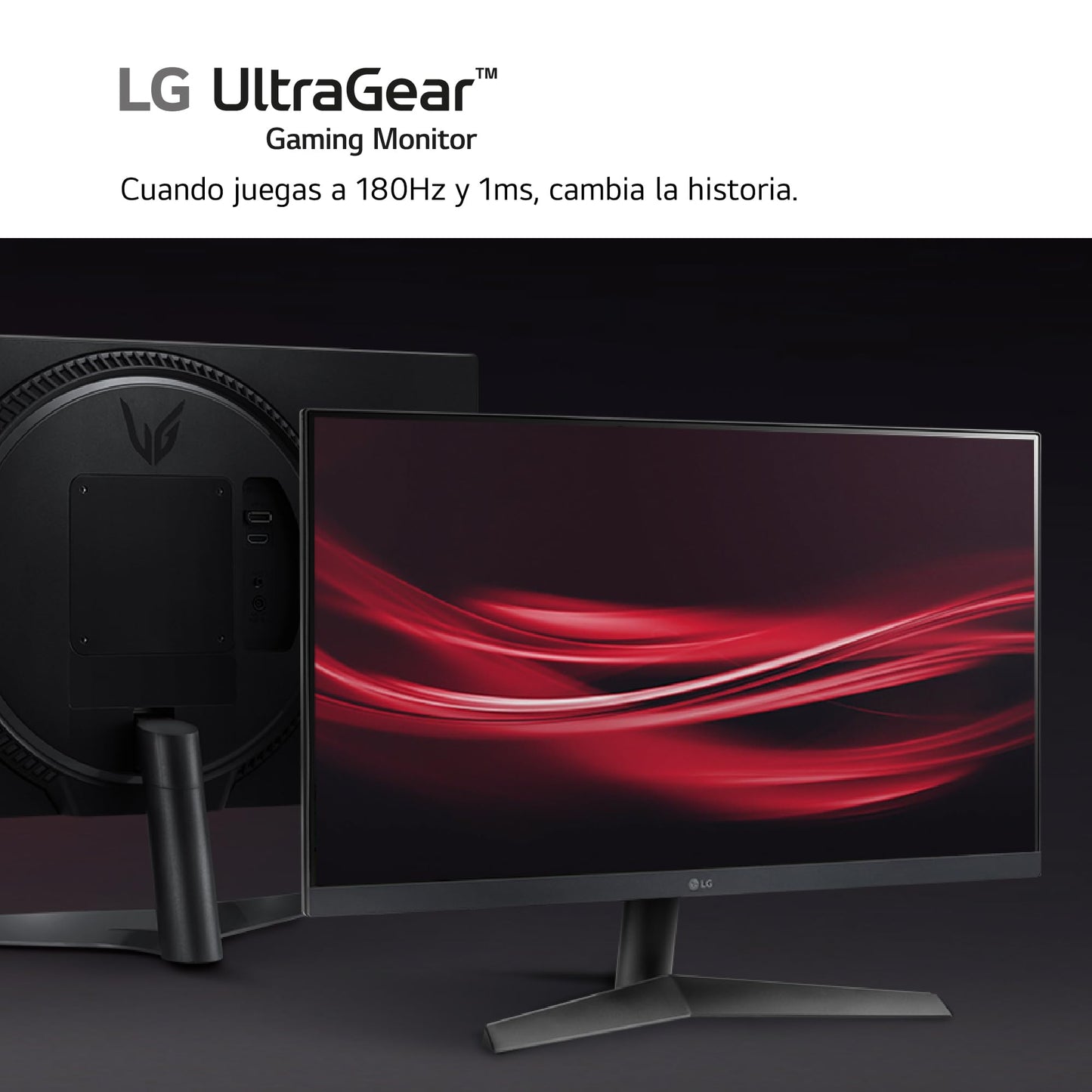 LG 24GS60F B - Monitor Ultragear, 24 Pulgadas, FHD 1080p, 16:9; Panel IPS, 1920x1080, Clasificación E, 180 Hz, 1ms, Negro