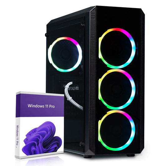 Greed®Mk2 Pro - 4K High End Gaming PC Raytracing - Intel Core i7 13700KF + Nvidia Geforce RTX 5070-5,4 GHz Ultra-rápido RGB + Ordenador de sobremesa - 32 GB DDR4 RAM - 1TB SSD - WLAN + W11 Pro