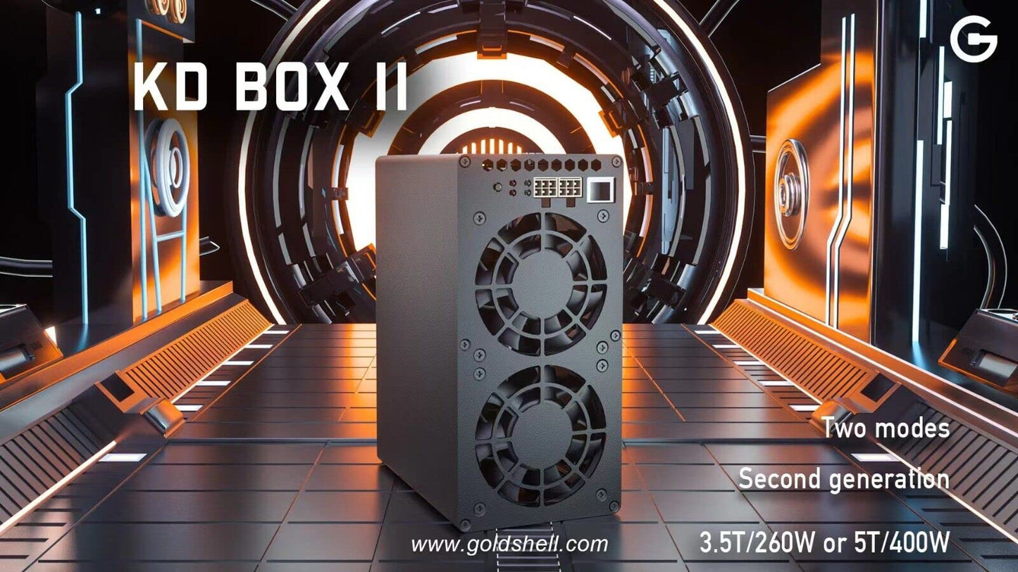 Goldshell KD Box II KDA Kadena Miner Dual Modes 5T/400W or 3.5T/260W with 750W PSU Ready to Ship