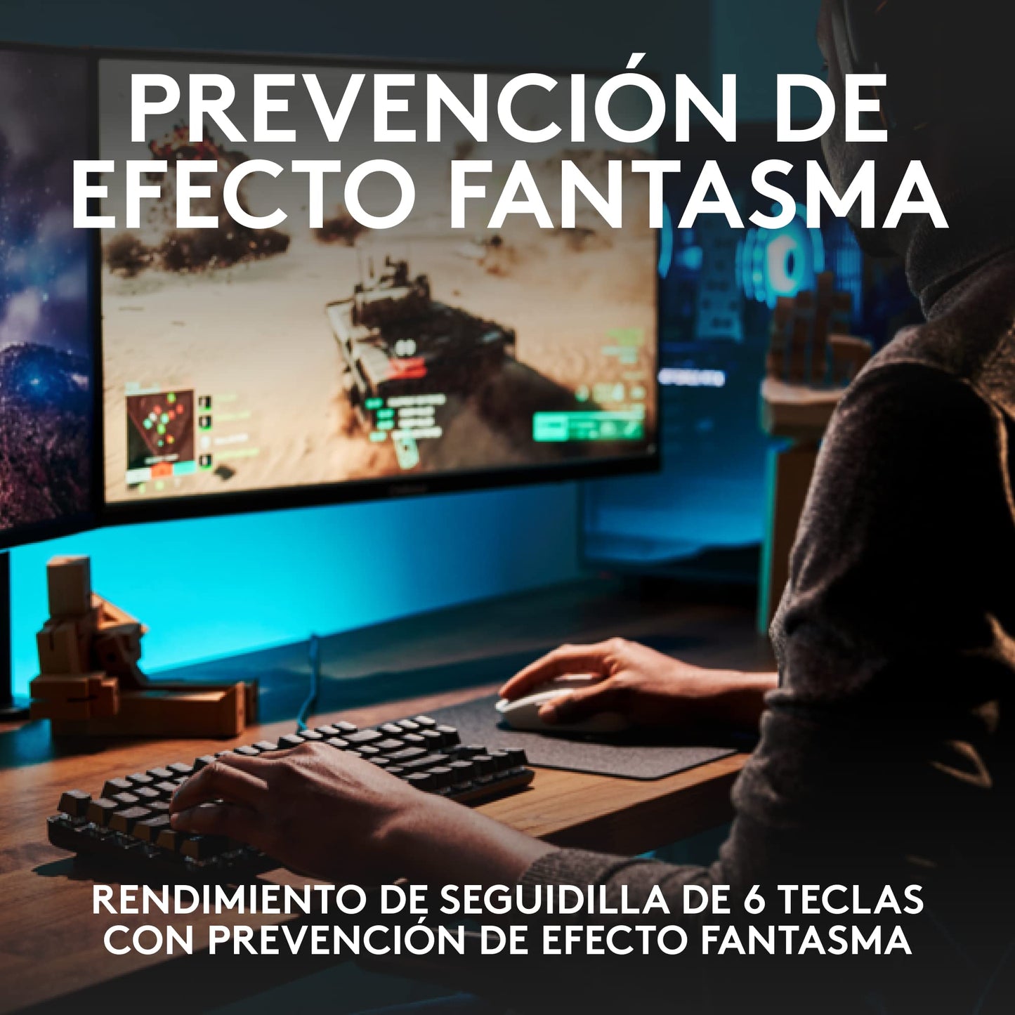 Logitech G413 SE Full-Size Teclado Mecánico para Gaming - Retroiluminado con Interruptores Mecánicos Táctiles, Anti-Ghosting, Compatible con Windows, macOS, Disposición QWERTY Español - Negro